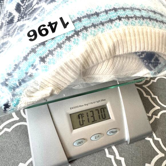 Talbots Nordic Lambswool Sweater Women’s Large White Fair Isle Winter Preppy - Picture 9 of 9